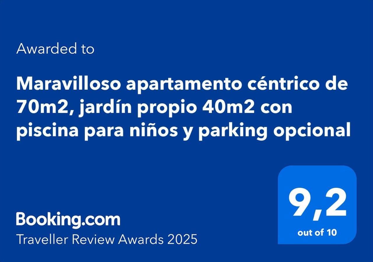 Maravilloso Apartamento Centrico De 70M2, Jardin Propio 40M2 Con Piscina Para Ninos Y Parking Opcional Малага Екстериор снимка